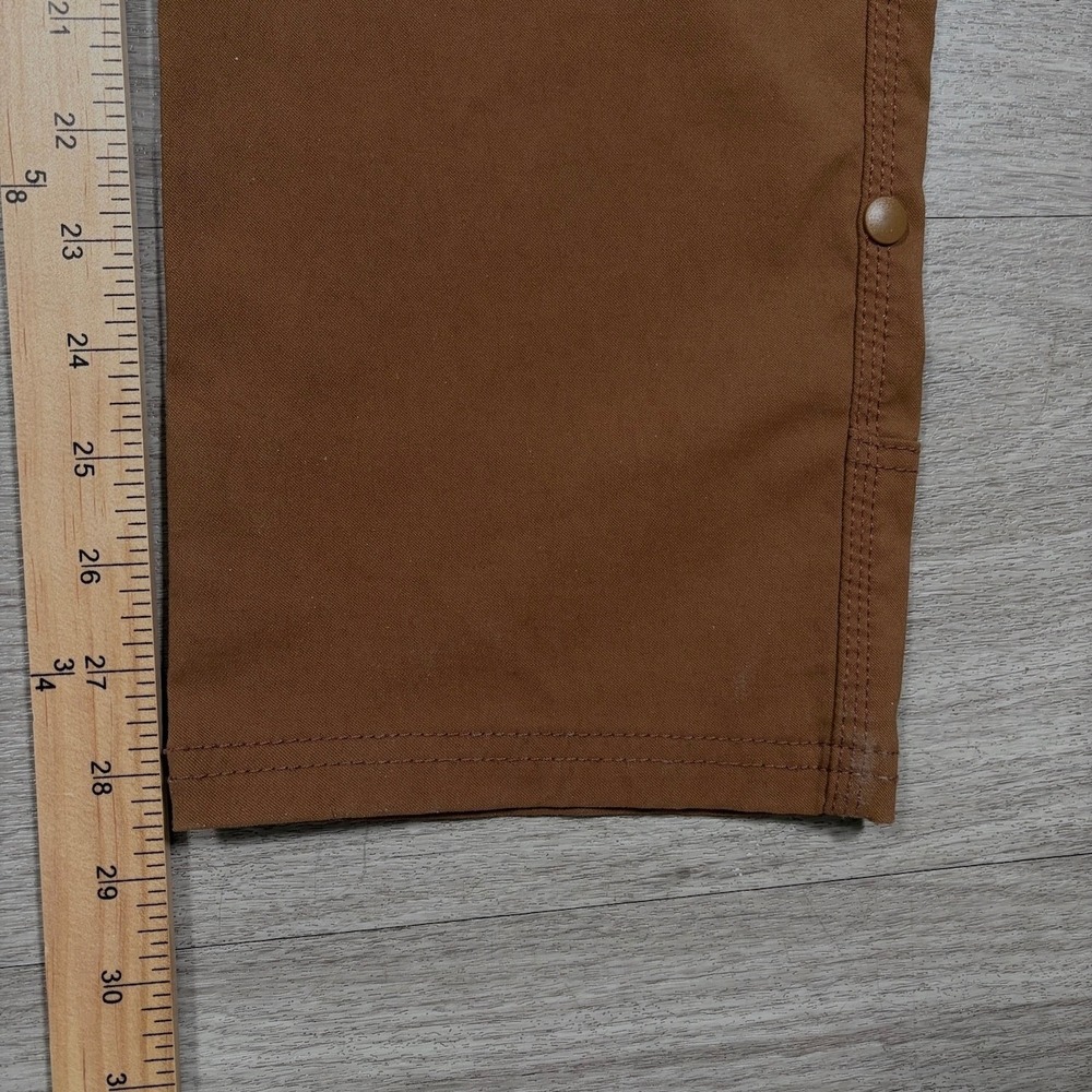 Prana Stretch Zion Pants Mens 34x28.5 Cargo Nylon Straight Fit Sepia Hiking - Picture 13 of 15